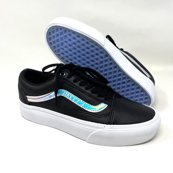 Vans Old Skool Platform Skate Casual Black Shoes Womens Size Leather VN0A5KRG98E - Picture 10 of 11